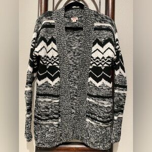 Mossimo Supply Co. by Target Black & White Cardigan Sweater Size Large